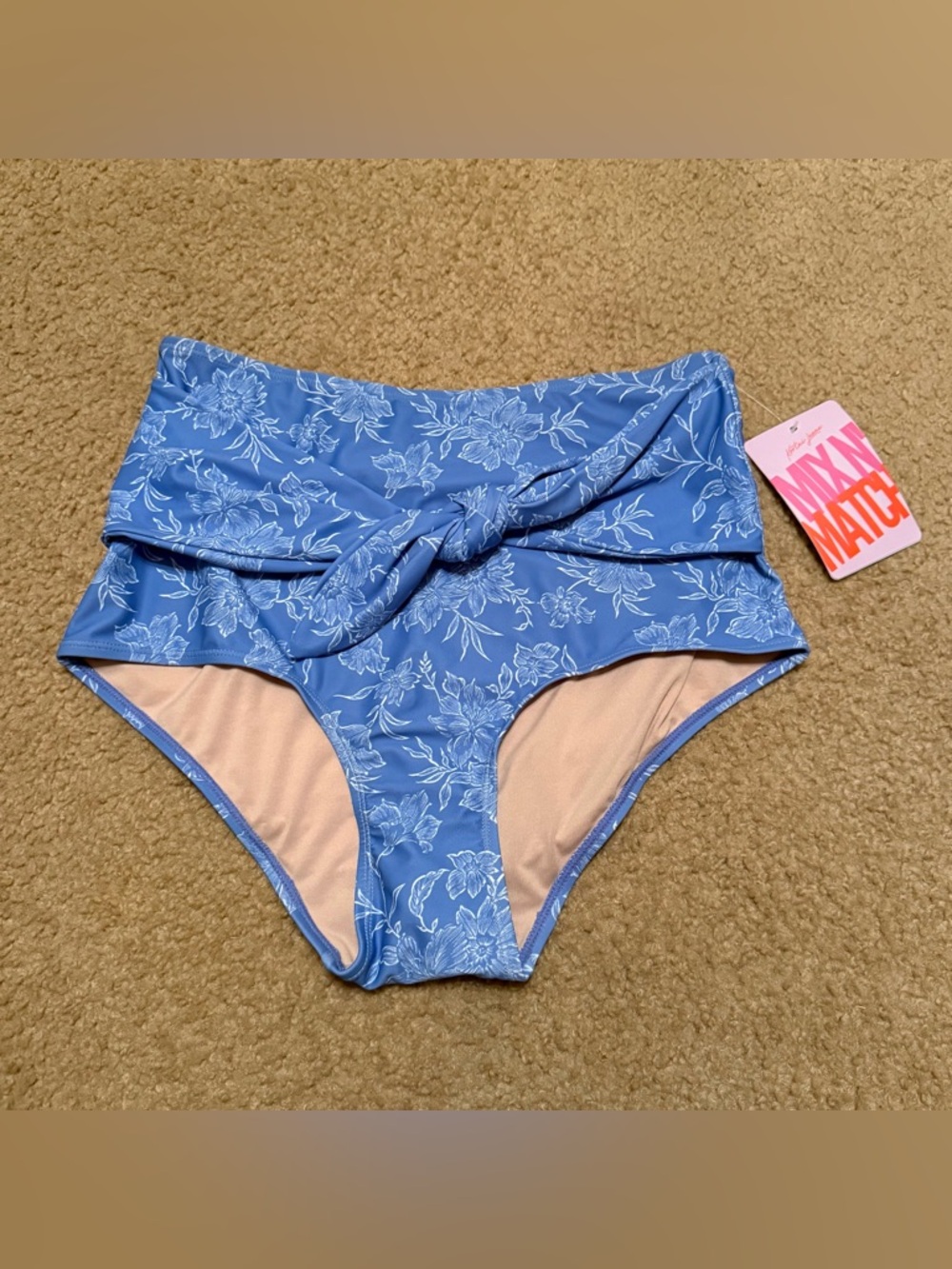 Kortni Jeane Tie Front Swim Bottoms NWT Size Medium